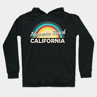 Hermosa Beach California Vintage Sunset Hoodie